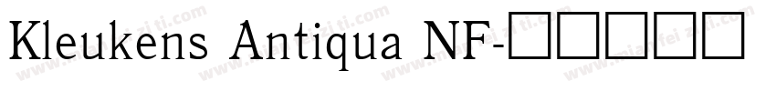 Kleukens Antiqua NF字体转换